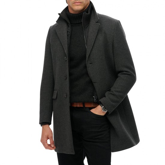 D3 STUD TAILORED 2 IN 1 TOWN COAT ΜΠΟΥΦΑΝ ΑΝΔΡΙΚΟ