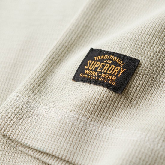 D1 OVIN WAFFLE LONG SLEEVE HENLEY TOP ΜΠΛΟΥΖΑ ΑΝΔΡ