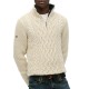D2 OVIN JACOB CABLE KNIT HALF ZIP ΠΛΕΚΤΟ ΑΝΔΡΙΚΟ
