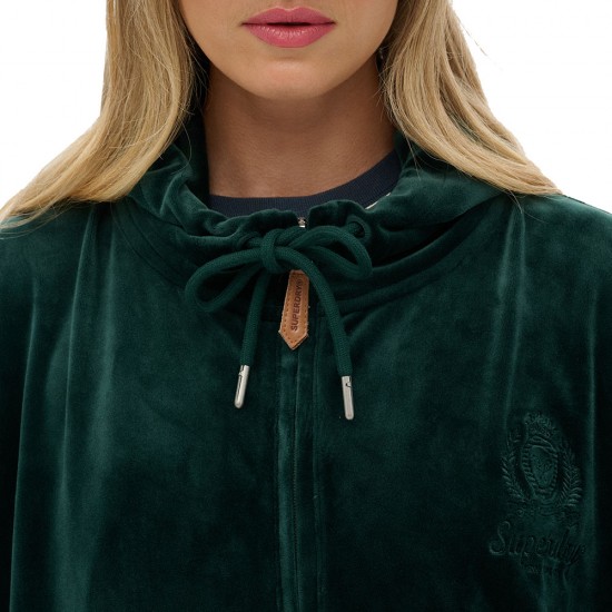 D1 SDSW COUNTRY CLUB VELOUR ZIPHOOD ΦΟΥΤΕΡ ΓΥΝΑΙΚΕ