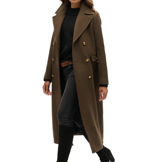 D3 STUD DOUBLE BREASTED WOOL COAT ΜΠΟΥΦΑΝ ΓΥΝΑΙΚΕΙ