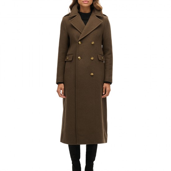 D3 STUD DOUBLE BREASTED WOOL COAT ΜΠΟΥΦΑΝ ΓΥΝΑΙΚΕΙ