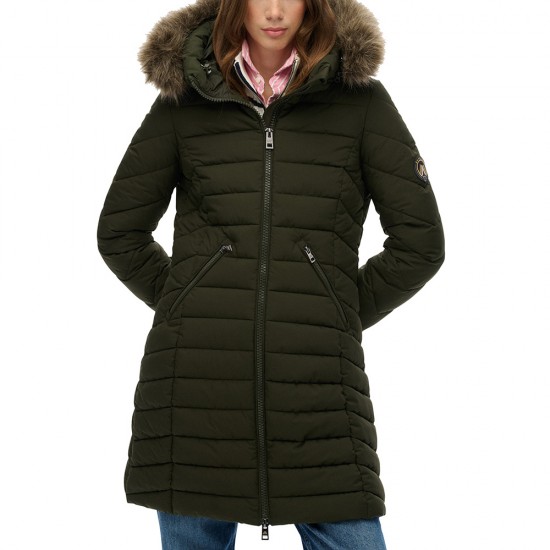 D2 OVIN FUJI FAUX FUR HOOD MID LENGTH ΜΠΟΥΦΑΝ ΓΥΝΑ