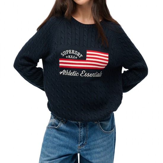 D2 OVIN SLOUCHY CABLE FLAG KNIT ΠΛΕΚΤΟ ΓΥΝΑΙΚΕΙΟ