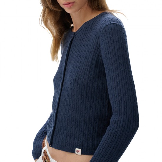 D1 OVIN MICRO CABLE CARDIGAN ΠΛΕΚΤΟ ΓΥΝΑΙΚΕΙΟ