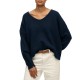 D1 STUD BRUSHED OS V NECK JUMPER ΠΛΕΚΤΟ ΓΥΝΑΙΚΕΙΟ