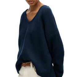 D1 STUD BRUSHED OS V NECK JUMPER ΠΛΕΚΤΟ ΓΥΝΑΙΚΕΙΟ