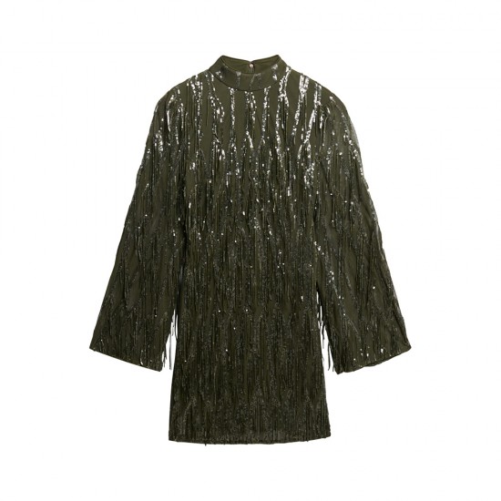 D3 STUD FRINGE SEQUIN MINI DRESS ΦΟΡΕΜΑ ΓΥΝΑΙΚΕΙΟ D3 STUD FRINGE SEQUIN MINI DRESS ΦΟΡΕΜΑ ΓΥΝΑΙΚΕΙΟ