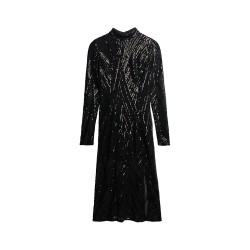 D3 STUD OPEN BACK LS MIDI DRESS ΦΟΡΕΜΑ ΓΥΝΑΙΚΕΙΟ