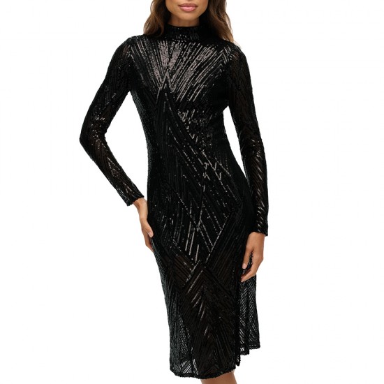 D3 STUD OPEN BACK LS MIDI DRESS ΦΟΡΕΜΑ ΓΥΝΑΙΚΕΙΟ D3 STUD OPEN BACK LS MIDI DRESS ΦΟΡΕΜΑ ΓΥΝΑΙΚΕΙΟ