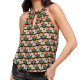 D3 OVIN PRINTED BEACH HALTER TOP ΜΠΛΟΥΖΑ ΓΥΝΑΙΚΕΙΟ