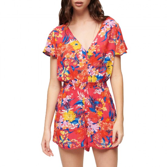 D3 OVIN SHORT SLEEVE BEACH PLAYSUIT ΟΛΟΣΩΜΗ ΦΟΡΜΑ