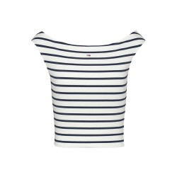 TOMMY JEANS BOAT NECK TOP SS EXT ΜΠΛΟΥΖΑ