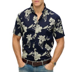 D2 OVIN HAWAIIAN PRINT SHIRT ΠΟΥΚΑΜΙΣΟ ΑΝΔΡΙΚΟ