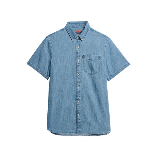 D1 STUD ESSENTIAL S/S DENIM SHIRT ΠΟΥΚΑΜΙΣΟ ΑΝΔΡΙΚ D1 STUD ESSENTIAL S/S DENIM SHIRT ΠΟΥΚΑΜΙΣΟ ΑΝΔΡΙΚ