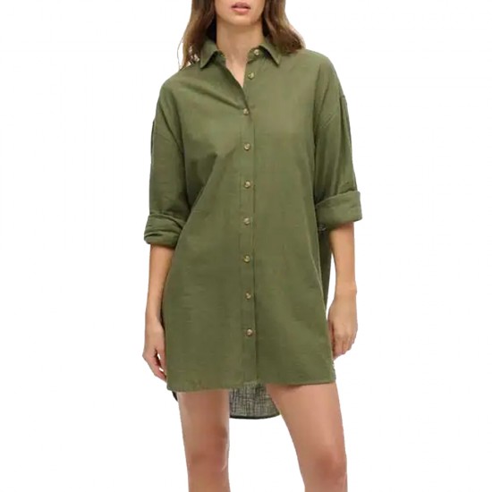 D2 STUD IBIZA LONGLINE BEACH SHIRT ΠΟΥΚΑΜΙΣΟ ΓΥΝΑΙ D2 STUD IBIZA LONGLINE BEACH SHIRT ΠΟΥΚΑΜΙΣΟ ΓΥΝΑΙ