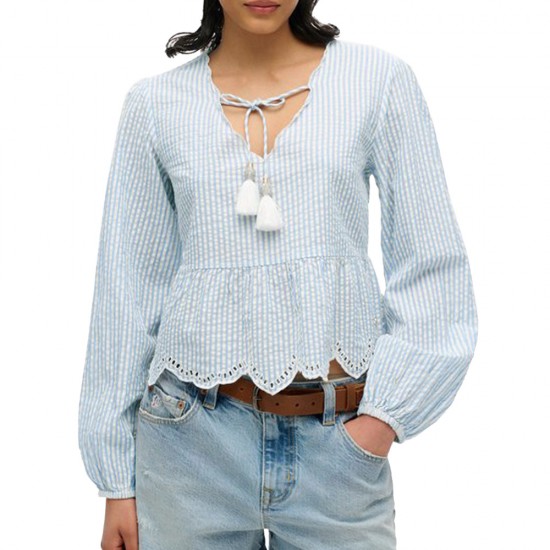 D2 OVIN BRODERIE LS BLOUSE ΜΠΛΟΥΖΑ ΓΥΝΑΙΚΕΙΟ