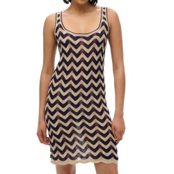 D3 OVIN ZIGZAG KNIT MINI DRESS ΦΟΡΕΜΑ ΓΥΝΑΙΚΕΙΟ
