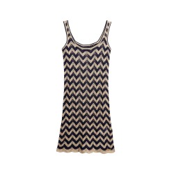 D3 OVIN ZIGZAG KNIT MINI DRESS ΦΟΡΕΜΑ ΓΥΝΑΙΚΕΙΟ