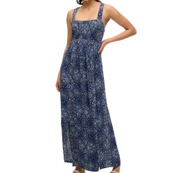 D3 OVIN PRINTED TIE BACK MAXI DRESS ΦΟΡΕΜΑ ΓΥΝΑΙΚΕ