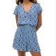 D2 OVIN SS PRINTED PLAYSUIT ΦΟΡΕΜΑ ΓΥΝΑΙΚΕΙΟ