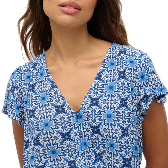 D2 OVIN SS PRINTED PLAYSUIT ΦΟΡΕΜΑ ΓΥΝΑΙΚΕΙΟ