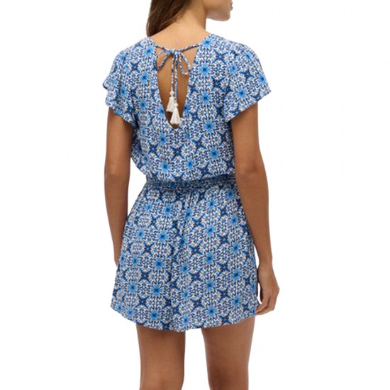 D2 OVIN SS PRINTED PLAYSUIT ΦΟΡΕΜΑ ΓΥΝΑΙΚΕΙΟ