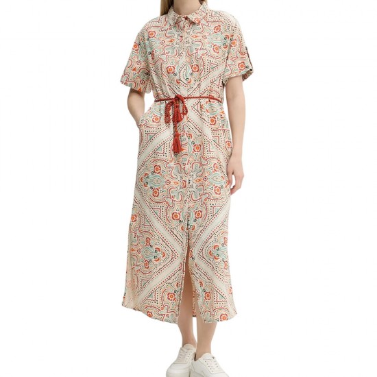 D2 STUD LINEN SHIRT MAXI DRESS ΦΟΡΕΜΑ ΓΥΝΑΙΚΕΙΟ