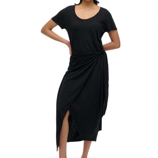 D1 STUD SLUB MIDI WRAP DRESS ΦΟΡΕΜΑ ΓΥΝΑΙΚΕΙΟ D1 STUD SLUB MIDI WRAP DRESS ΦΟΡΕΜΑ ΓΥΝΑΙΚΕΙΟ