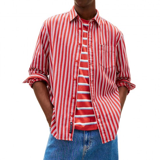 TOMMY JEANS RLX STRIPE TWILL SHIRT ΑΝΔΡΙΚΟ