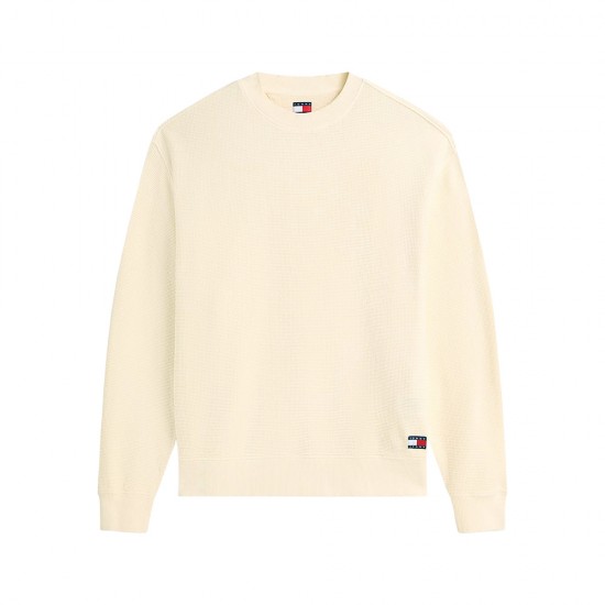 TOMMY JEANS TJM RLX WASHED WAFFLE  CREW  EXT ΑΝΔ