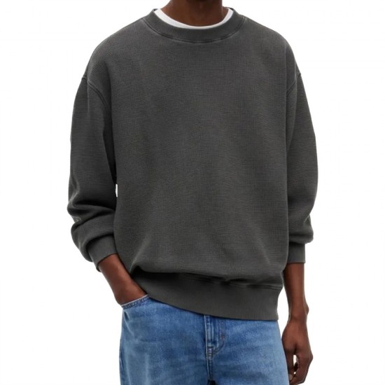 TOMMY JEANS TJM RLX WASHED WAFFLE CREW EXT ΑΝΔΡA
