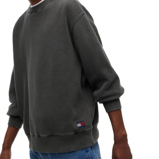 TOMMY JEANS TJM RLX WASHED WAFFLE CREW EXT ΑΝΔΡA