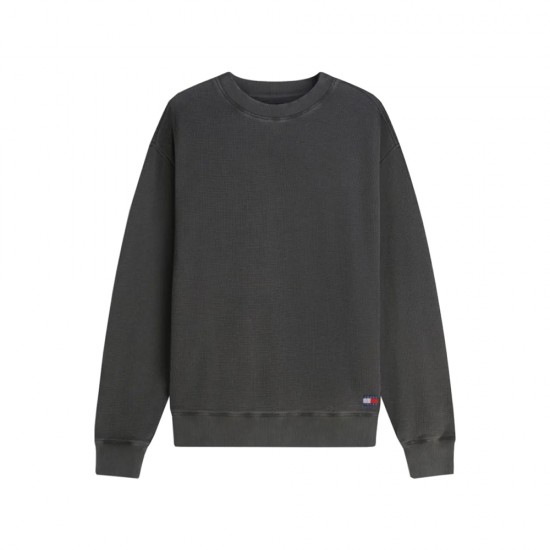 TOMMY JEANS TJM RLX WASHED WAFFLE CREW EXT ΑΝΔΡA