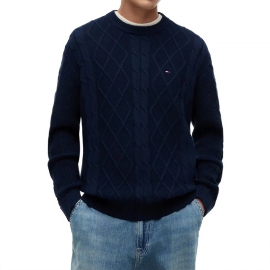 TOMMY JEANS TJM REG CLASSIC FLAG CABLE SWTR ΑΝΔΡΑΣ