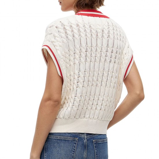 TOMMY JEANS TJW TIPPING V NECK CABLE VEST ΓΥΝΑΙΚΕΙ TOMMY JEANS TJW TIPPING V NECK CABLE VEST ΓΥΝΑΙΚΕΙ