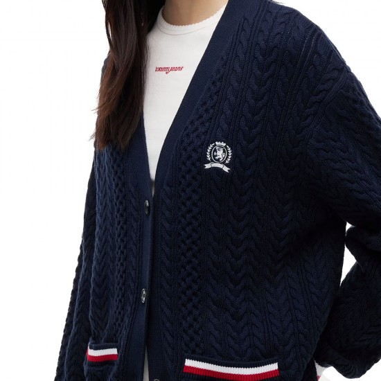 TOMMY JEANS TJW RWB TIPPING OVS CARDIGAN ΓΥΝΑΙΚΕΙΟ TOMMY JEANS TJW RWB TIPPING OVS CARDIGAN ΓΥΝΑΙΚΕΙΟ