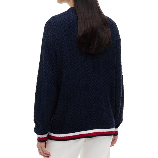 TOMMY JEANS TJW RWB TIPPING OVS CARDIGAN ΓΥΝΑΙΚΕΙΟ TOMMY JEANS TJW RWB TIPPING OVS CARDIGAN ΓΥΝΑΙΚΕΙΟ