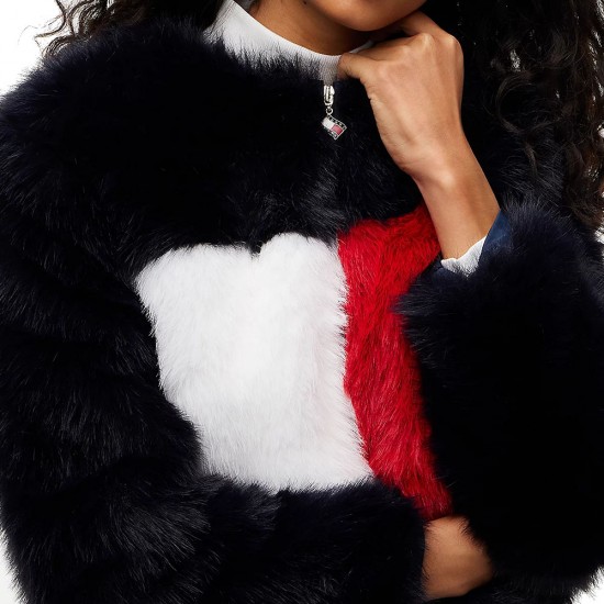TOMMY JEANS TJW RWB FUR ZIP THROUGH JACKET ΓΥΝΑΙΚΑ