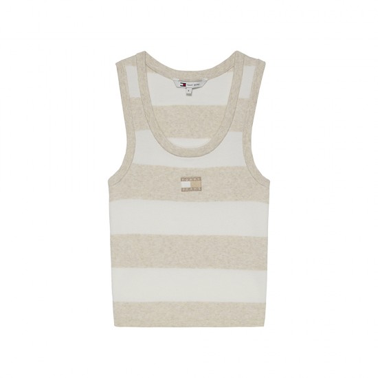 TOMMY JEANS CROP STRIPE TANK ΜΠΛΟΥΖΑ TOMMY JEANS CROP STRIPE TANK ΜΠΛΟΥΖΑ
