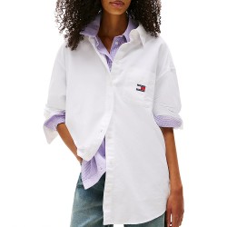 TOMMY JEANS OVS BADGE OXFORD SHIRT EXT