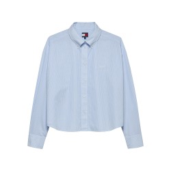 TOMMY JEANS REG CROP STRIPE POPLIN SHIRT