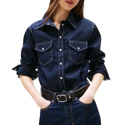 TOMMY JEANS REGULAR FIT LS SHIRT BLUE