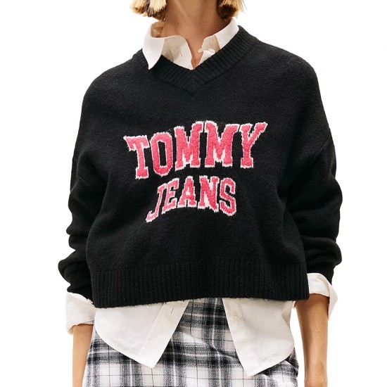 TOMMY JEANS VARSITY VNECK SWEATER ΓΥΝΑΙΚΕΙΟ