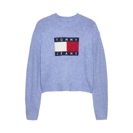 TOMMY JEANS MELANGE FLAG SWEATER RIB EXT ΓΥΝΑΙΚΕΙΟ