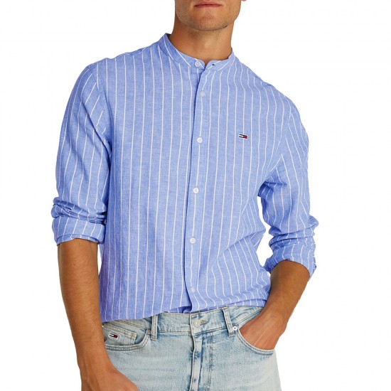 TOMMY JEANS LINEN MIX BND STP SHRT EXT ΑΝΔΡΙΚΟ