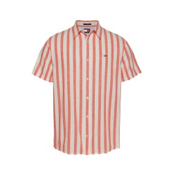 TOMMY JEANS REG LINEN BLEND STP SS SHIRT ΑΝΔΡΙΚΟ