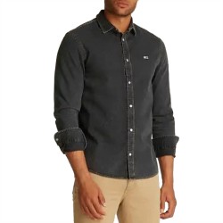 TOMMY JEANS RGLR FIT SHIRT WASHED BLACK ΑΝΔΡΙΚΟ