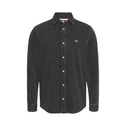 TOMMY JEANS RGLR FIT SHIRT WASHED BLACK ΑΝΔΡΙΚΟ
