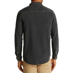 TOMMY JEANS RGLR FIT SHIRT WASHED BLACK ΑΝΔΡΙΚΟ